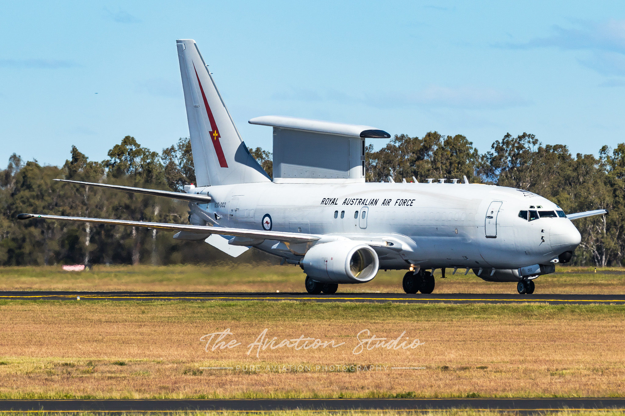 RAAF E-7A Wedgetail A30-002 taxiing at RAAF Base Amberley