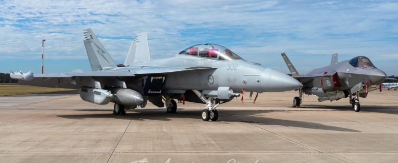 Royal Australian Air Force EA-18G A46-302 at RAAF Base Amberley during Exercise Talisman Sabre 21 opening ceremony (Image: Lance Broad)