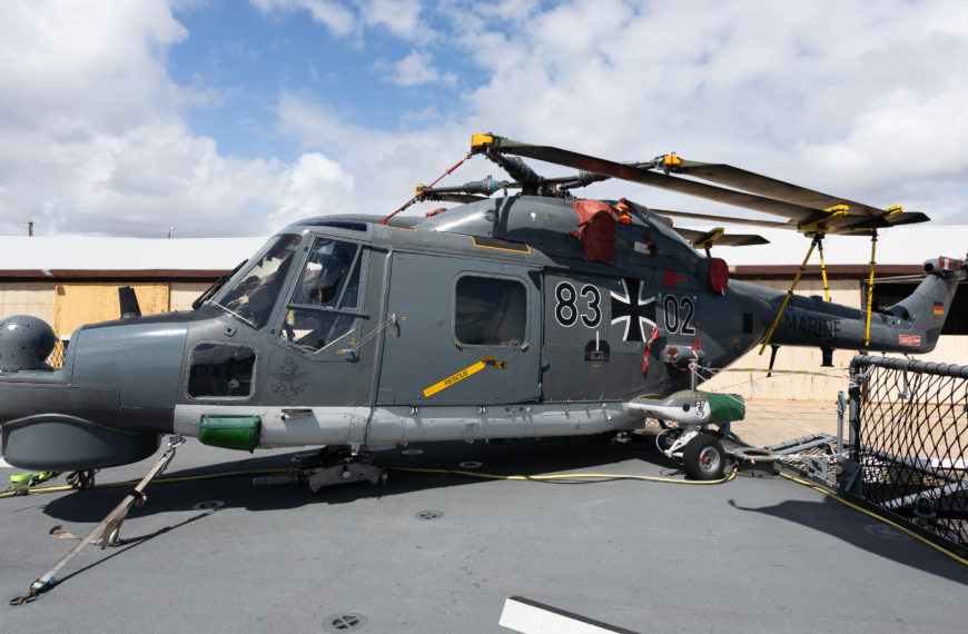 German Frigate visits Fremantle Port with anti-submarine helicopters onboard