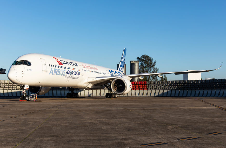 Airbus A350-10000 F-WMIL parked at Sydney (Photo: Rory Delaney)